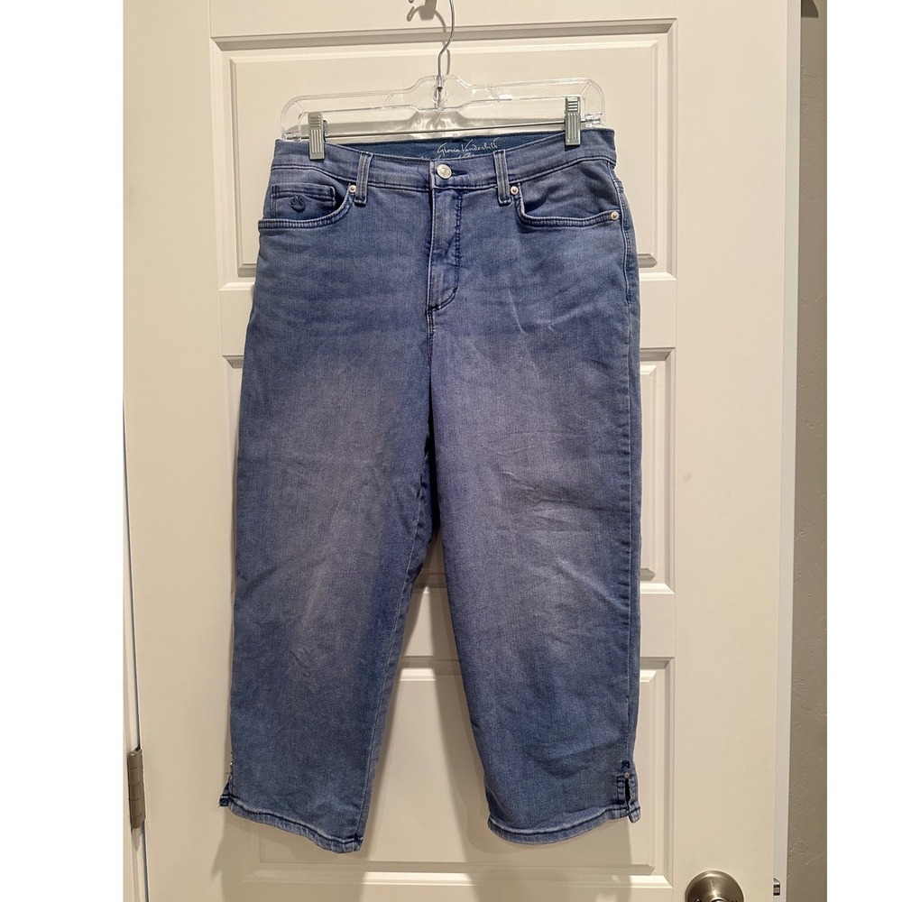 Gloria Vanderbilt‎ Amanda Crop Jeans Blue Slimming Capris Size 6 Summer Casual